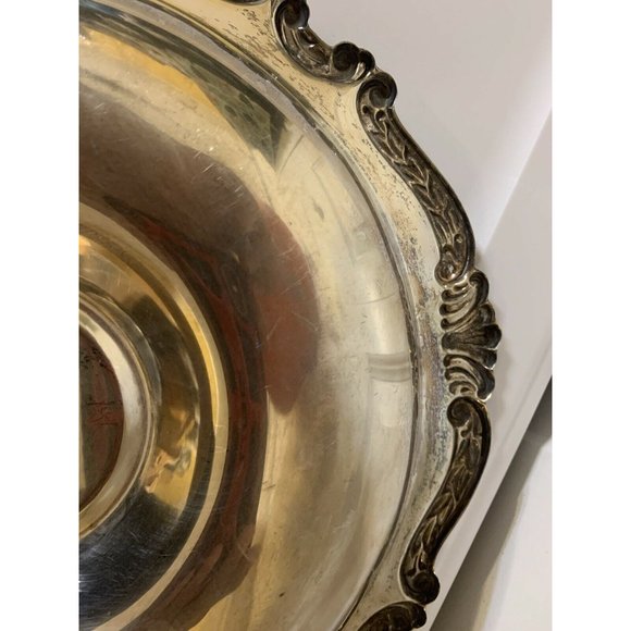 Vintage Antique Sheridan Silverplated Round Ornate Serving Plate‎ 12" - Picture 8 of 8